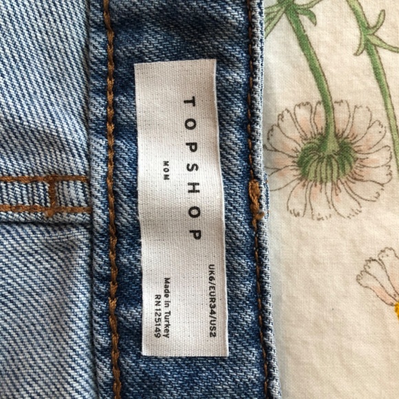 Topshop High Waisted Denim Shorts - Picture 3 of 9